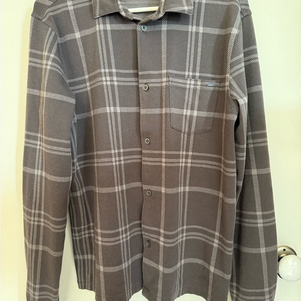 Vuori Men's Gray Plaid Shirt - Small